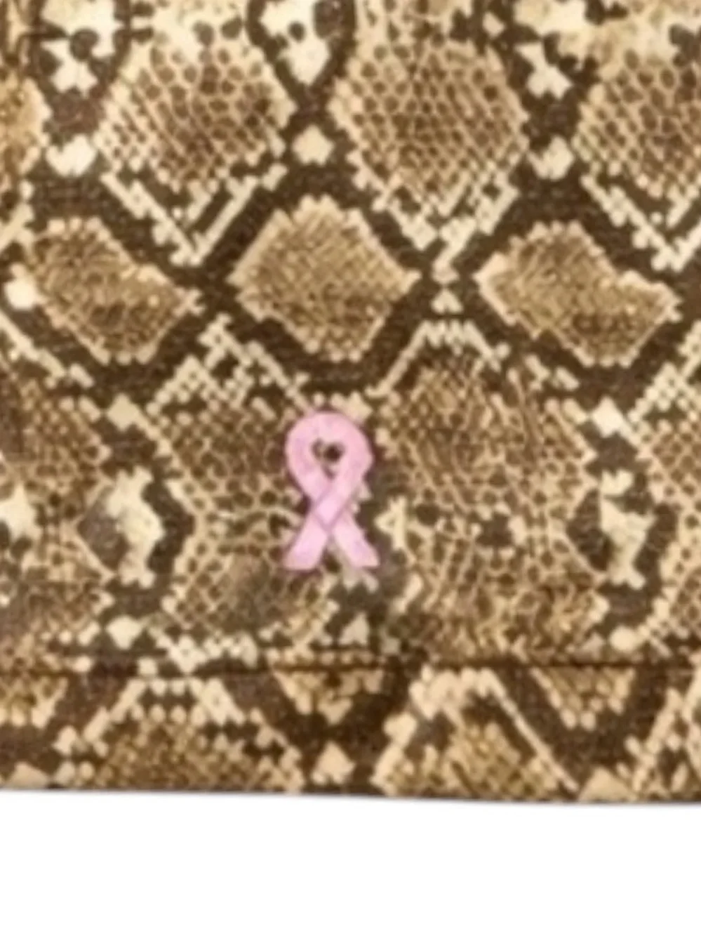 Dana Buchanan Breast Cancer Awareness Snakeskin Print Canvas‎ Tote